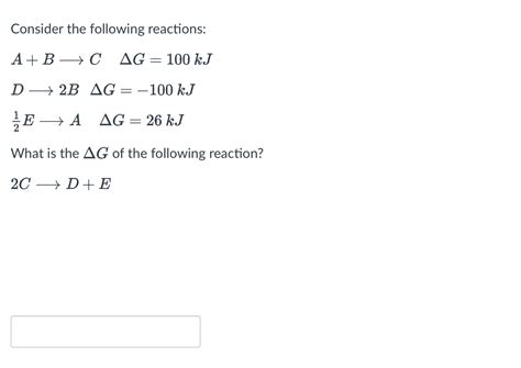 Solved Consider The Following Equation Chegg