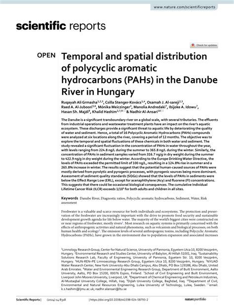 Pdf Temporal And Spatial Distribution Of Polycyclic Aromatic