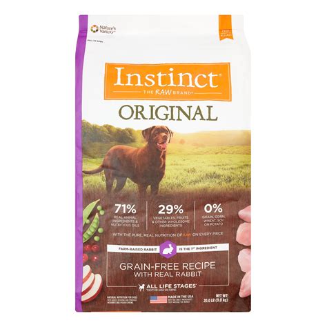 Instinct Original Grain Free Recipe with Real Rabbit Natural Dry Dog ...