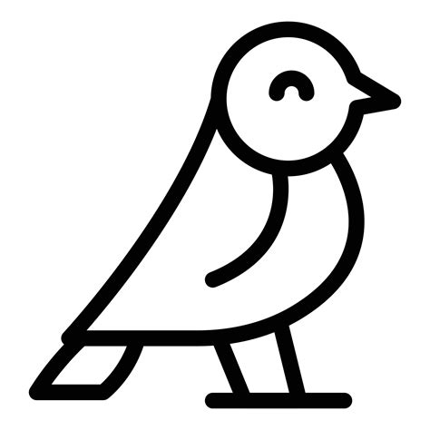 Branch Sparrow Icon Outline Vector Flight Bird 15073880 Vector Art At