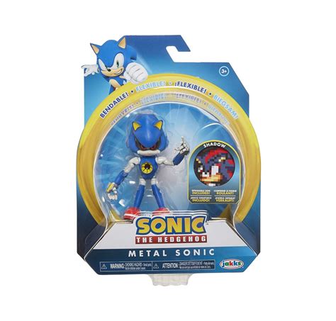 Jakks Sonic The Hedgehog Collectible Metal Sonic 4 Bendable Flexible