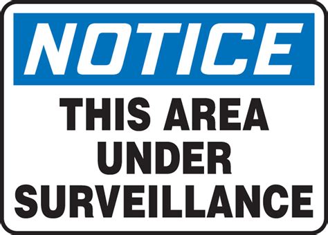 This Area Under Surveillance OSHA Notice Safety Sign MADM803