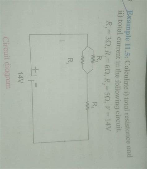 Example 11 5 Calculate I Total Resistance And Ii Total Current In The