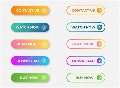 Premium Vector Gradientl Web Buttons Pack