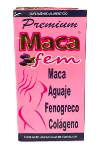 Capsulas Maca Fem Premium Fenogreco Colágeno Y Maca Envío gratis