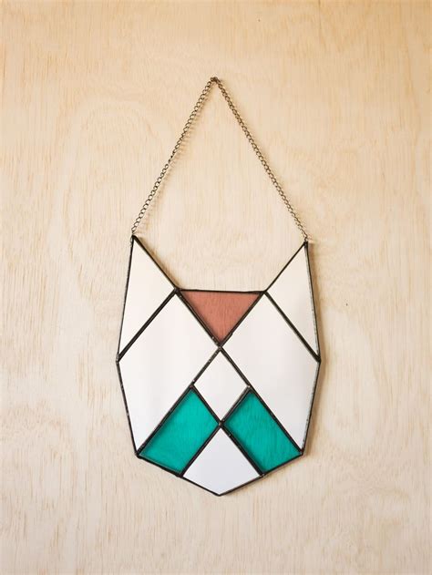 Stained Glass Geometric Cat Mirror Panel For All You Crazy Cat Ladies Like Myself Stained