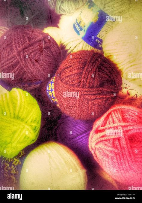 Balls of wool for knitting Stock Photo - Alamy