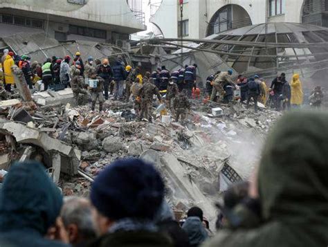 Turkey Earthquake People Search For Survivors Under