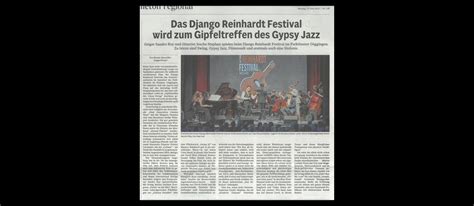 Augsburger Allgemeine Ber Django Reinhardt Festival