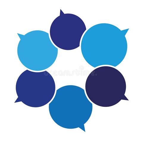 Blue Speech Bubbles Communication Concept Stock Vector Illustration