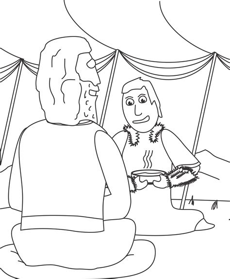 Jacob And Esau Coloring Page Coloring Pages