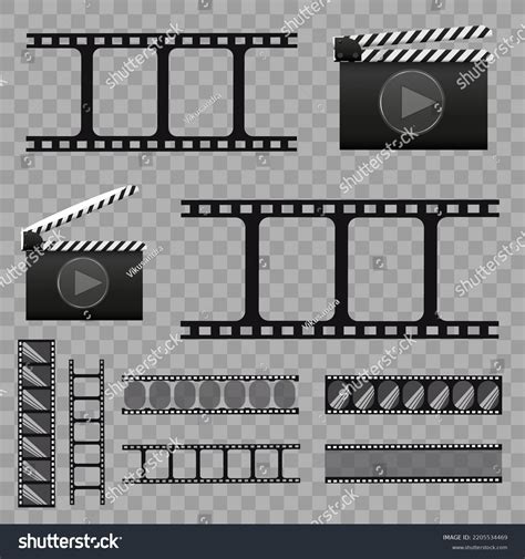 Film Strip Vector Illustration Set Stock Vector (Royalty Free ...