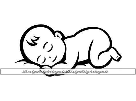 Sleeping Baby SVG, Baby Svg, Cute Baby Svg, Sleeping Baby Clipart ...