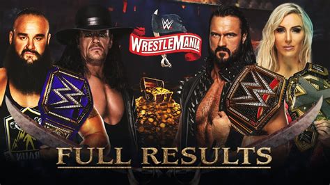 Full Wwe Wrestlemania 36 Results Youtube