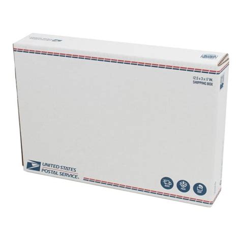 United States Post Office Fold Over Flap Shipping Box, 12-1/4" x 3" x ...