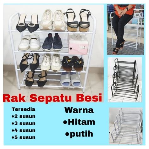 Jual Rak Sepatu Besi Rak Sepatu Minimalis Rak Sepatu Susun Kuat Dan