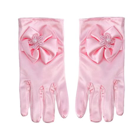 Girls Gorgeous Satin Fancy Gloves For Special Occasion Dress Formal