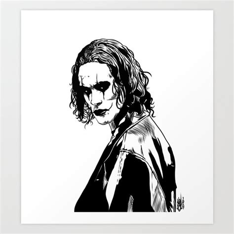 The Crow (Brandon Lee) Art Print by Miss MeX | Society6