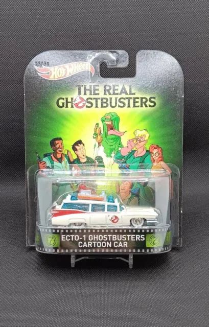 HOT WHEELS RETRO Entertainment The Real Ghostbusters ECTO 1 voiture de dessin animé EUR 33 08