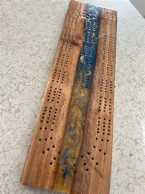 Epoxy Resin Cribbage Board Inventory Special Etsy Canada