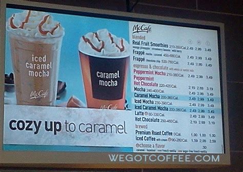 The Holiday Drinks at McDonalds | List of Drinks on the McCafe Coffee ...