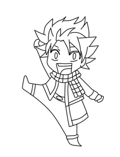 Coloriage Natsu Mignon Dessin Gratuit Imprimer