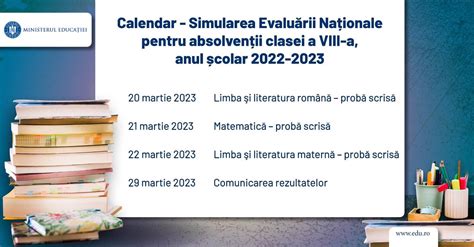 Simulări Evaluare națională și Bacalaureat 2023 cnlr ro