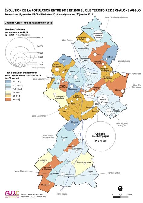 Evolution Démographique 2013 2018 Châlons Agglo Audc51 Agence D