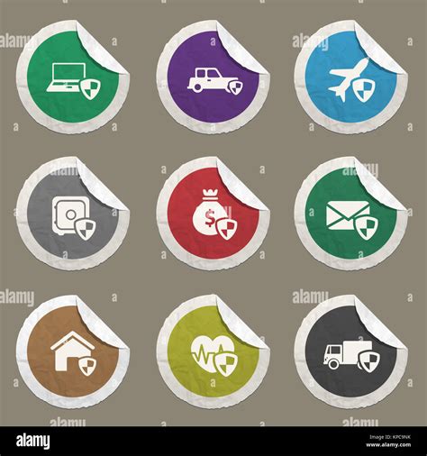 Insurance Simply Icons Stock Photo Alamy