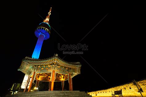 Night View Of Seoul Tower South Korea Picture And HD Photos | Free ...