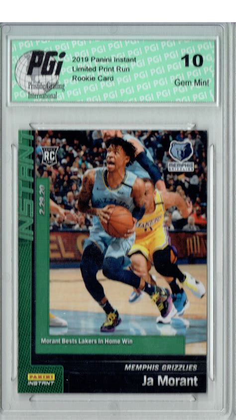 Ja Morant 2019 Prizm Draft 65 Rookie Card PGI 10