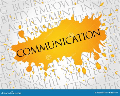 Communication Word Full Form With Logo Style Illustration Royalty Free