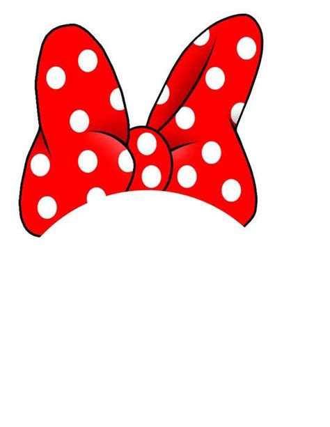 Red Minnie Mouse Bow Drawing Free Image Download