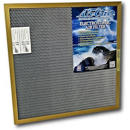 16x24x1 Electrostatic Washable Permanent A/C Furnace Air Filter - Reusable - GOLD FRAME - Amazon.com