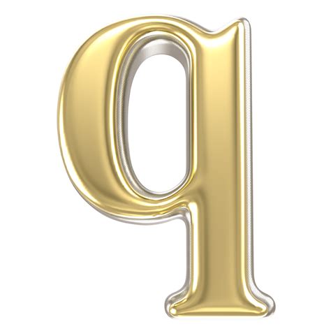 Gold Font Q 3d Rendering 47703725 Png