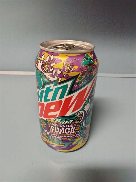 1 Full 2023 Mountain Dew Mtn Dew Baja Passionfruit Punch 12oz Can EBay