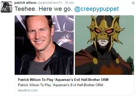 Aquaman Patrick Wilson Confirmado Como Orm O Mestre Dos Oceanos