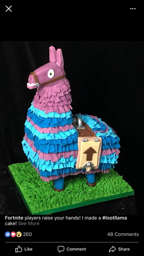 Fortnite Llama Cake From Facebook Loot Llama Cake Fortnite Llama