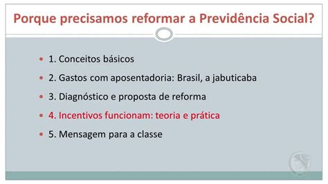 Por Que Precisamos Reformar A Previd Ncia Social Aula Parte