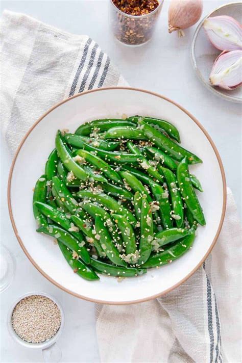 Easy Sautéed Sugar Snap Peas With Garlic And Shallot Eating By Elaine