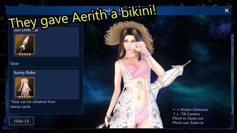 They Gave Aerith A Bikini Skin Final Fantasy Ever Crisis Youtube