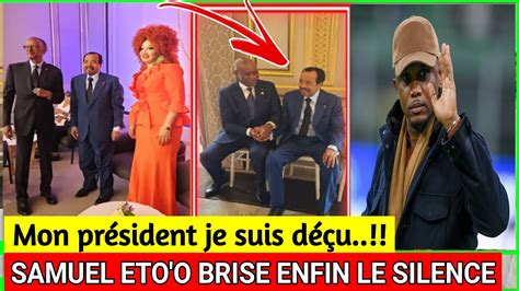 Samuel Eto o brise le silence et Tire la Sonnette d Alarme sur la Santé