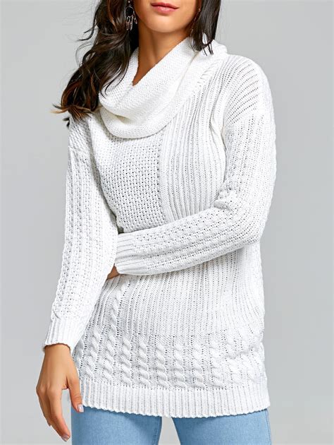 50 Off Turtleneck Tunic Knit Chunky Sweater Rosegal