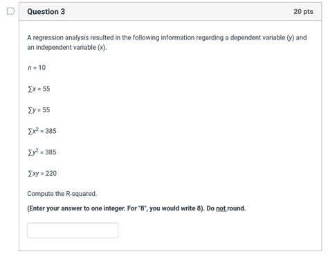 Solved A Regression Analysis Resulted In The Following Chegg