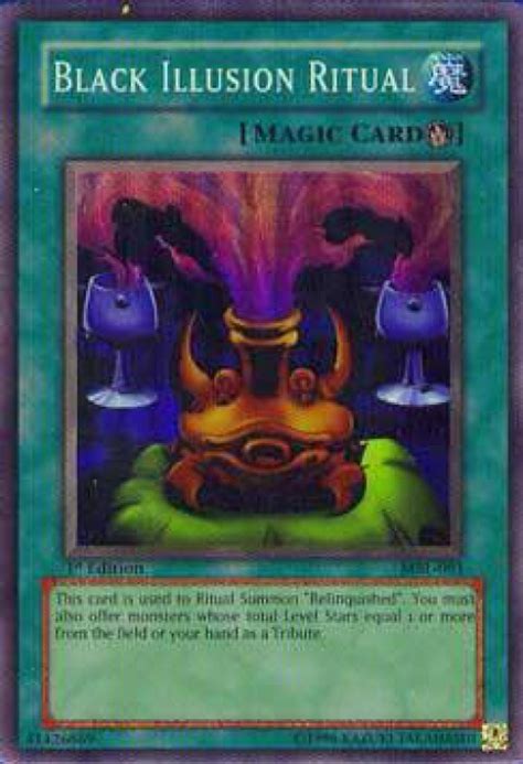 Yugioh Magic Ruler Single Card Super Rare Black Illusion Ritual Mrl 051 Toywiz