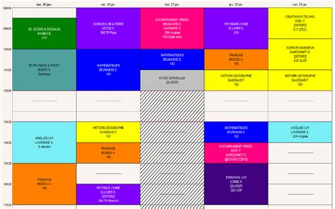 Notre Emploi Du Temps Gt Lehec