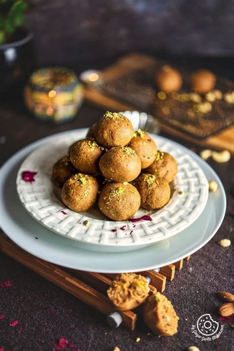 Atta Ladoo Wheat Ladoo Step By Step Video Recipe My Ginger