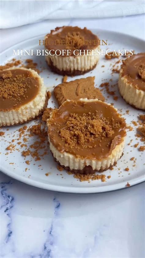 Higher Protein Mini Biscoff Cheesecakes Low Calorie Desserts Low