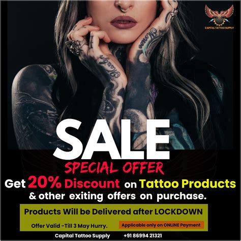 Special Offer Sale Get A 20 Discount On Tattoo Products And Other