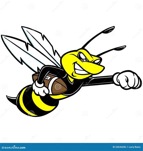 Mascota Del Fútbol De La Abeja Ilustración Del Vector Ilustración De